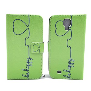Handyh�lle Tasche f�r Handy Samsung Galaxy S4 Be Happy Gr�n