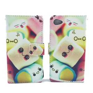 Handyh�lle Tasche f�r Handy Sony Xperia Z5 Compact Schriftzug Marshmallows