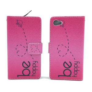 Handyh�lle Tasche f�r Handy Sony Xperia Z5 Compact Be Happy Pink