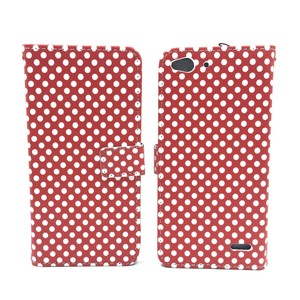 Handyhlle Tasche fr Handy Vodafone Smart Ultra 6 Polka Dot Rot
