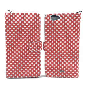 Handyh�lle Tasche f�r Handy Wiko Pulp Fab 4G Polka Dot Rot