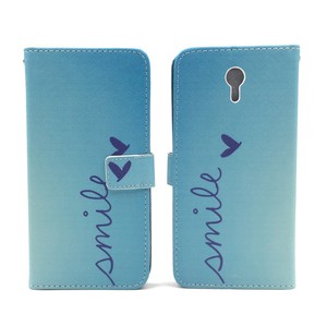 Handyh�lle Tasche f�r Handy Lenovo ZUK Z1 Schriftzug Smile Blau