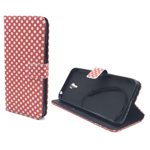Handyh�lle Tasche f�r Handy Lenovo ZUK Z1 Polka Dot Rot