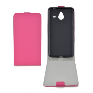 Flip Schutz Hlle fr Microsoft Lumia 640 XL Pink Leder-Imitat Slim Flex