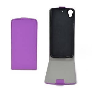 Flip Schutz H�lle f�r HTC Desire 626 Lila Leder-Imitat Slim Flex