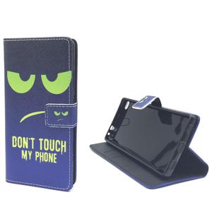 Dont Touch My Phone Handyhlle Huawei P8 Klapphlle Wallet Case