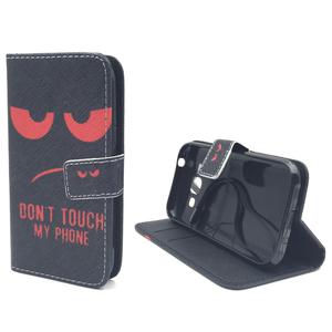 Handyh�lle Tasche f�r Handy Samsung Galaxy J1 Dont Touch My Phone Rot