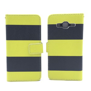 Handyh�lle Tasche f�r Handy Samsung Galaxy J5 Schwarz / Gelb