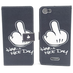 Handyh�lle Tasche f�r Handy Wiko Fever 4G Have A Nice Day Schwarz