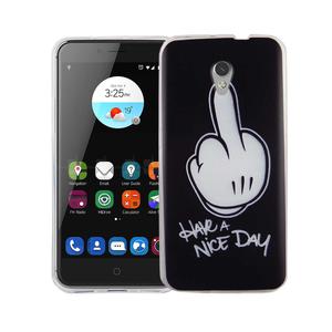 Handy H�lle f�r ZTE Blade V7 Cover Case Schutz Tasche Motiv Slim Silikon TPU Mittelfinger