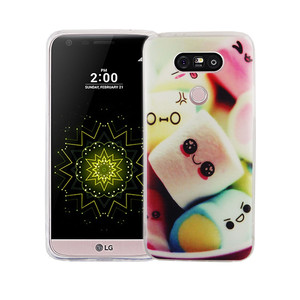 Handy H�lle f�r LG G5 Cover Case Schutz Tasche Motiv Slim Silikon TPU Schriftzug Marshmallows
