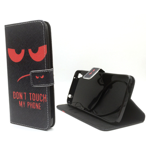 Handyh�lle Tasche f�r Handy Alcatel One Touch Idol 3 5.5 Zoll Dont Touch Rot