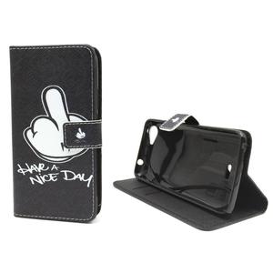 Handyhlle Tasche fr Handy Wiko Rainbow Jam Mittelfinger