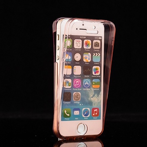 Crystal Case H�lle f�r Apple iPhone 5 / 5s / SE Pink Rahmen Full Body
