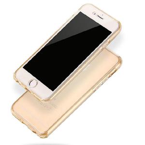 Crystal Case H�lle f�r Apple iPhone 6 Plus / 6s Plus Gold Rahmen Full Body