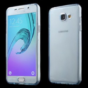 Crystal Case H�lle f�r Samsung Galaxy A7 2016 Blau Rahmen Full Body