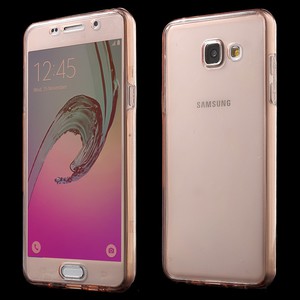 Crystal Case Hlle fr Samsung Galaxy A7 2016 Pink Rahmen Full Body