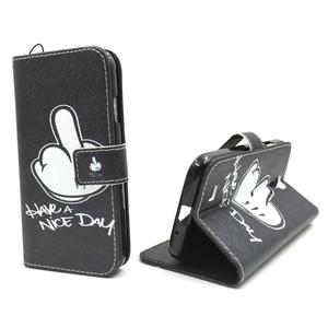 Handyh�lle Tasche f�r Handy Samsung Galaxy S4 Mittelfinger
