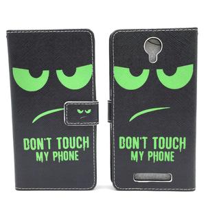 Handyh�lle Tasche f�r Handy Xiaomi Redmi Note 2 Dont Touch Gr�n