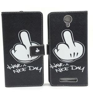 Handyh�lle Tasche f�r Handy Xiaomi Redmi Note 2 Mittelfinger