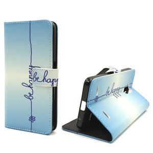  Handyh�lle Tasche f�r Case Handy ZTE Blade V7 Lite Be Happy Blau