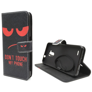 Handyh�lle Tasche f�r Handy ZTE Blade V7 Lite Dont Touch My Phone Rot
