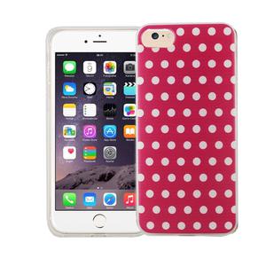 Handy H�lle f�r Apple iPhone 7 Cover Case Schutz Tasche Motiv Slim Silikon TPU Polka Dot Pink