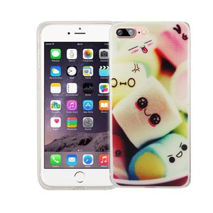 Handy H�lle f�r Apple iPhone 7 Plus Cover Case Schutz Tasche Motiv Slim Silikon TPU Schriftzug Marshmallows