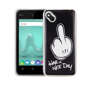 Handy H�lle f�r Wiko Sunny Cover Case Schutz Tasche Motiv Slim Silikon TPU Mittelfinger