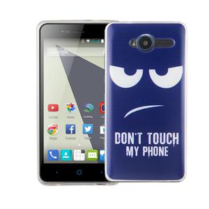 Handy H�lle f�r ZTE Blade L3 Cover Case Schutz Tasche Motiv Slim Silikon TPU Dont Touch my Phone Blau
