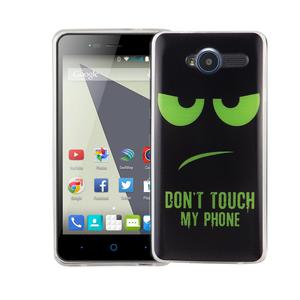 Handy H�lle f�r ZTE Blade L3 Cover Case Schutz Tasche Motiv Slim Silikon TPU Dont Touch my Phone Gr�n
