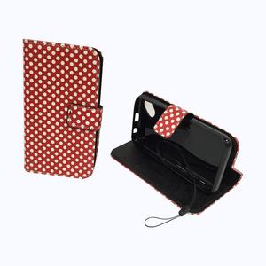 Handyh�lle Tasche f�r Handy Wiko Sunny Polka Dot Rot