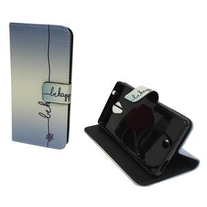 Handyhlle Tasche fr Handy Wiko U Feel Be Happy Blau