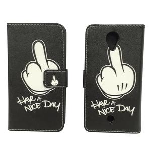 Handyhlle Tasche fr Handy Wiko U Feel Mittelfinger