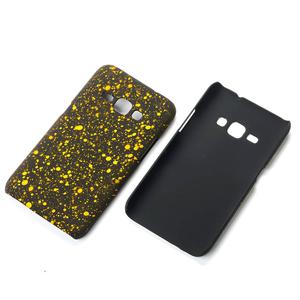 Handy H�lle Schutz Case Bumper Schale f�r Samsung Galaxy J1 2016 3D Sterne Gelb