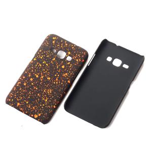 Handy H�lle Schutz Case Bumper Schale f�r Samsung Galaxy J1 2016 3D Sterne Orange