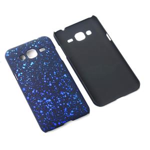 Handy H�lle Schutz Case Bumper Schale f�r Samsung Galaxy J3 3D Sterne Blau