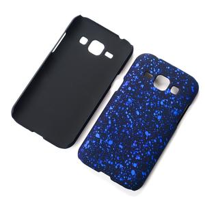 Handy H�lle Schutz Case Bumper Schale f�r Samsung Galaxy J1 2015 3D Sterne Blau