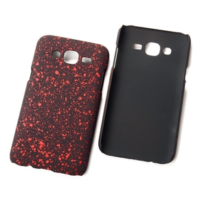 Handy H�lle Schutz Case Bumper Schale f�r Samsung Galaxy J5 2015 3D Sterne Rot
