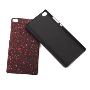 Handy H�lle Schutz Case Bumper Schale f�r Huawei P8 3D Sterne Rot