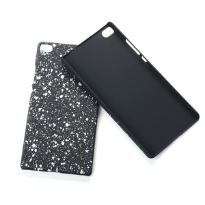 Handy H�lle Schutz Case Bumper Schale f�r Huawei P8 3D Sterne Wei�