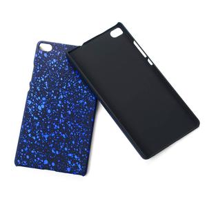 Handy H�lle Schutz Case Bumper Schale f�r Huawei P8 3D Sterne Blau