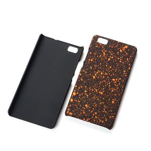Handy H�lle Schutz Case Bumper Schale f�r Huawei P8 Lite 3D Sterne Orange