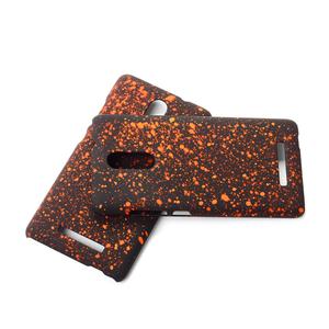 Handy H�lle Schutz Case Bumper Schale f�r Xiaomi Redmi Note 3 3D Sterne Orange