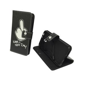 Handyh�lle Tasche f�r Handy Vodafone Smart Prime 7 Mittelfinger