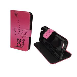Handyh�lle Tasche f�r Handy Huawei Y3 II / 2 Be Happy Pink