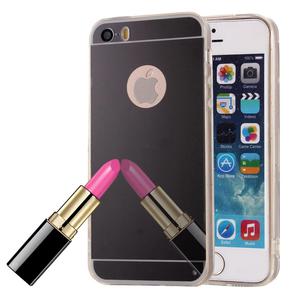 Apple iPhone 5 / 5s Handy H�lle Spiegel Mirror Soft-Case Schutz-Cover Schwarz
