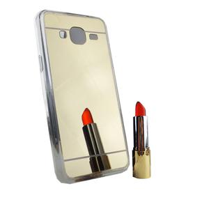 Samsung Galaxy J3 2016 Handy H�lle Spiegel Mirror Soft-Case Schutz-Cover Gold