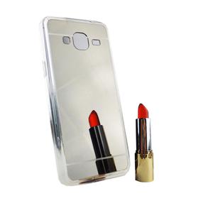 Samsung Galaxy J3 2016 Handy H�lle Spiegel Mirror Soft-Case Schutz-Cover Silber