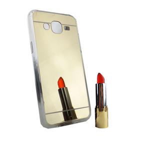 Samsung Galaxy J5 2015 Handy H�lle Spiegel Mirror Soft-Case Schutz-Cover Gold